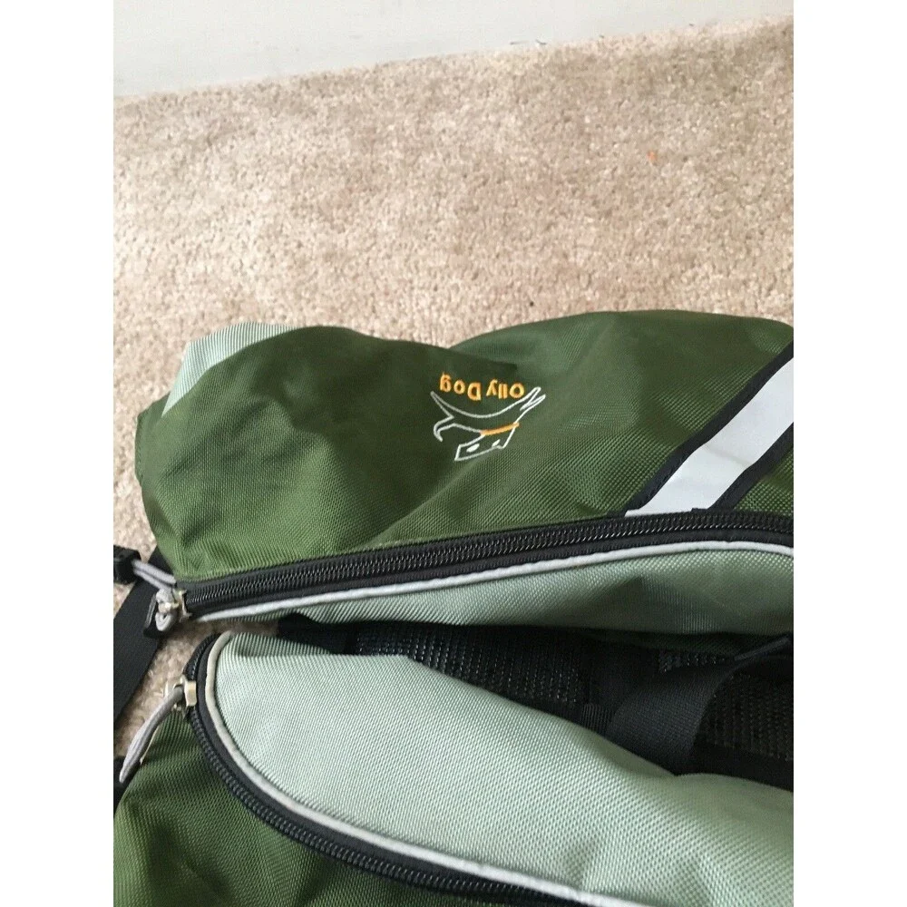 Olly Dog Sport Pet Saddle Backpack Bag Outdoor Green